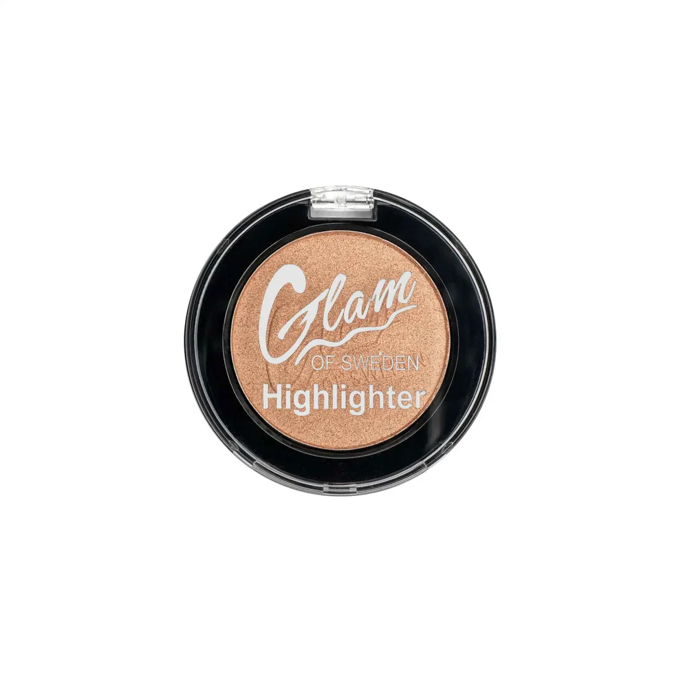 Glam of Sweden Highlighter – Poudre Illuminatrice Champagne | Éclat Naturel & Universel