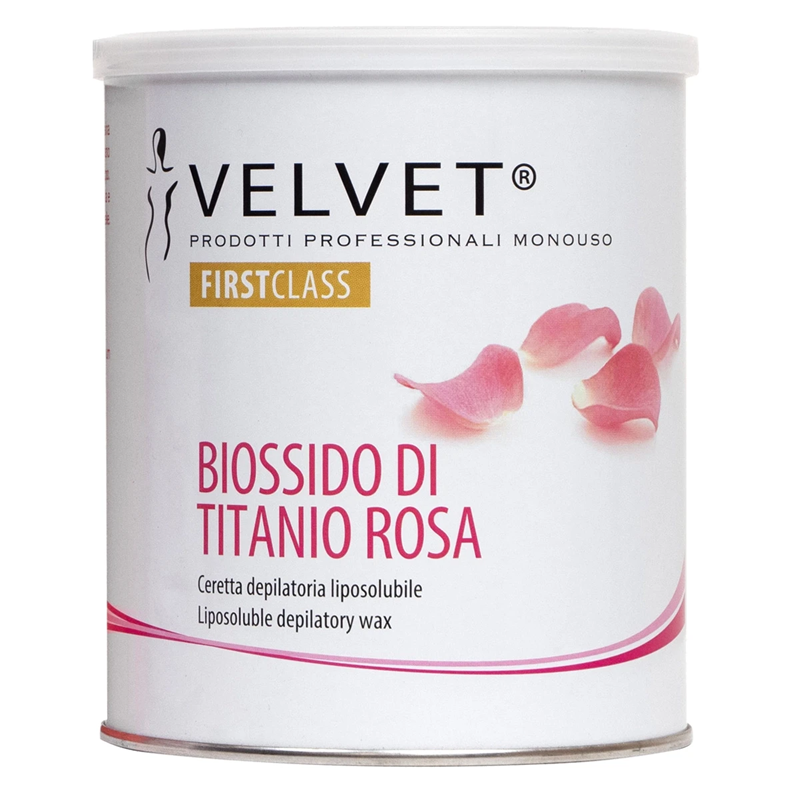 Velvet Cire Rose au Dioxyde de Titane – Épilation Délicate pour Peaux Sensibles et Bronzées 800 ml
