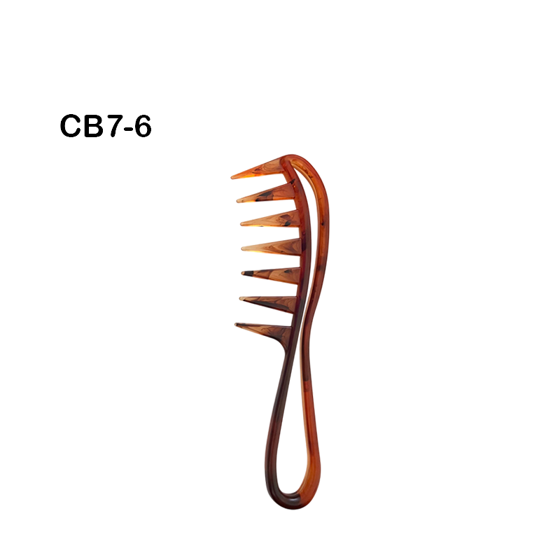 Peigne à Arêtes de Poisson – Quartz Edition | Peigne Démêlant Anti-Casse Brun foncé (#8a4934)