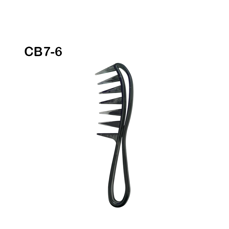 Peigne à Arêtes de Poisson – Quartz Edition | Peigne Démêlant Anti-Casse Noir (#1c1d1c)