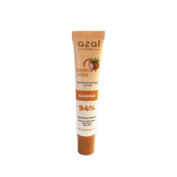 MAGIC BALM – Baume à Lèvres Naturel Hydratant & Réparateur aux Arômes Gourmands Noix de coco