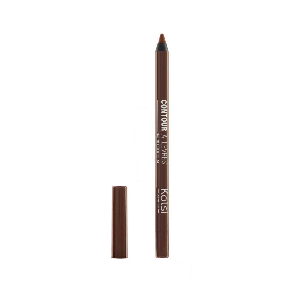 Lip Liner Kolsi – Crayon Contour des Lèvres Semi-Mat à Texture Veloutée 13-Chocolat