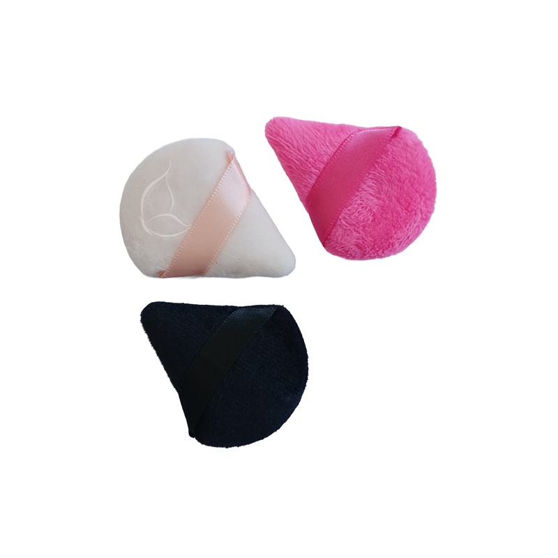 Houppettes Triangulaires Velours – Application Précise Poudre & Maquillage