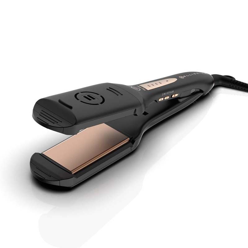 Lisseur 2-en-1 Imetec Bellissima My Pro – Cheveux Lisses ou Ondulations Beach Waves, Revêtement Céramique, 4 Températures