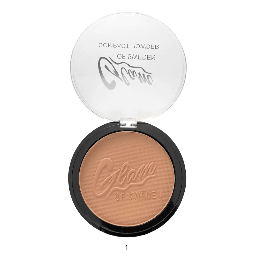 Glam of Sweden Compact Powder – Poudre Compacte Matifiante & Naturelle | 3 Teintes Adaptées à Toutes les Peaux 01