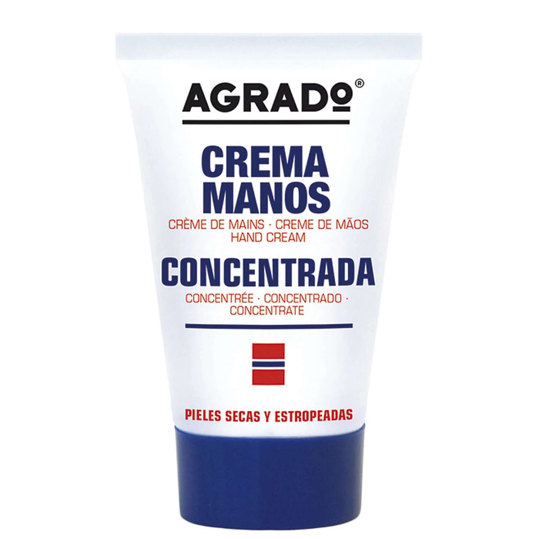 Agrado Crème Mains Concentrée – Hydratante & Réparatrice à la Glycérine et Karité – Crème Nourrissante Peaux Sèches 50 ml