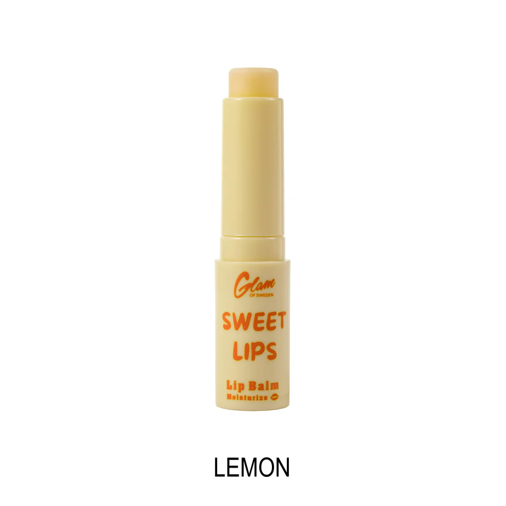 Lip Balm Glam of Sweden – Baume à Lèvres Hydratant et Adoucissant – Raisin, Citron, Pêche Citron