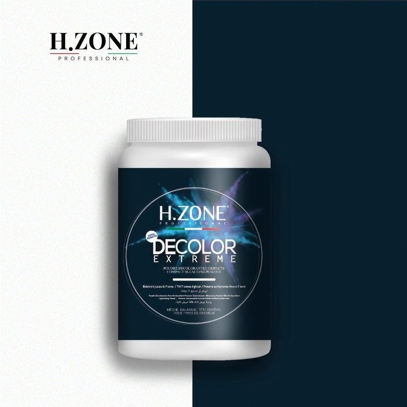 H.ZONE Decolor Extreme – Poudre Décolorante Haute Performance jusqu’à 7 Tons