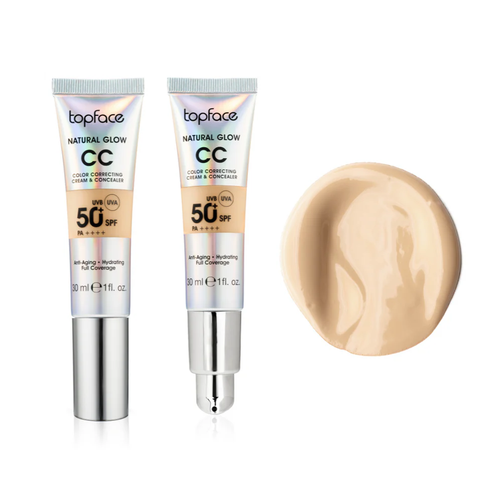 Topface CC Cream SPF 50+ – Crème Correctrice Teint & Anti-Âge avec Haute Protection Solaire 008